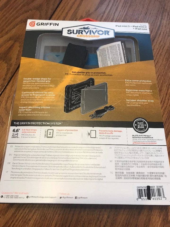 Griffin Clear/Blue Survivor CrossGrip Gaming Case for iPad mini Ships N 24h - Image 4 of 4