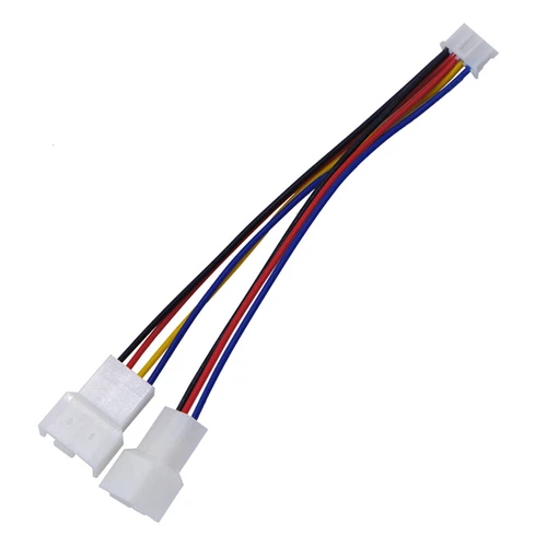 Fan Power Cable 12cm PH2.0 Small 4Pin to Double 3Pin/4Pin PVC Fan Cable Powe _ou