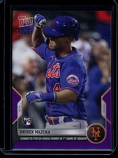 2022 Topps Now #179 Patrick Mazeika RC Purple Parallel Card #d /25