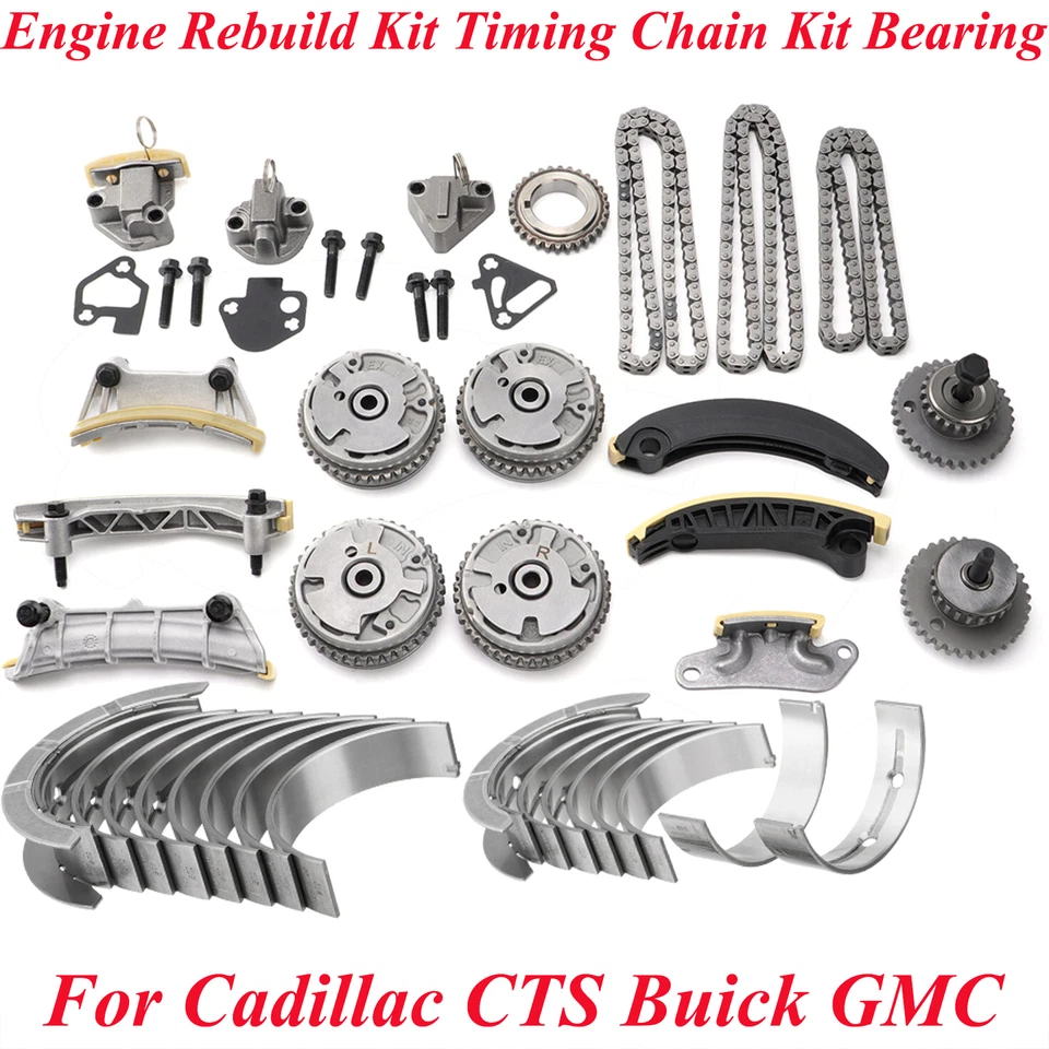 Kit de reconstrucción del motor Kit de cadena de distribución Cojinete para Cadillac CTS Buick GMC 3,0 L 3,6 L Foto 2 de 4