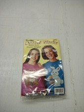 Bucilla Dazzle Works Kit 64036 Easter Bunny Makes 2 Sequin Designs Vintage 1993