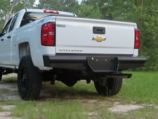 New Ranch Style Rear Bumper 11 - 19 Chevy Gmc 2500 3500 Smooth Plate Pipe