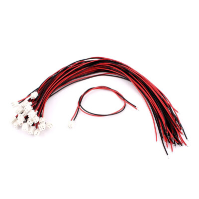 28 Stück 300mm Länge Kabel Draht JST-XH 2,5mm 2-Terminal Buchse Steckverbinder