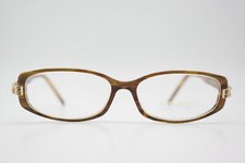 Daniel Swarovski S125 Brown Gold Oval Eyeglass Frame New
