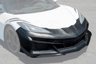Z06 Style Polypropylene - Primed Black Full Front Bumper Cover 20-Up Corvette C8