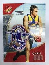 2007 SELECT AFL SUPREME ALL AUSTRALIAN TEAM CARD AA17 CHRIS JUDD-WEST COAST