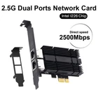 RJ45 Intel I226 PCIe Gigabit Network Card 2.5G Two Port Desktop Ethernet Adapter