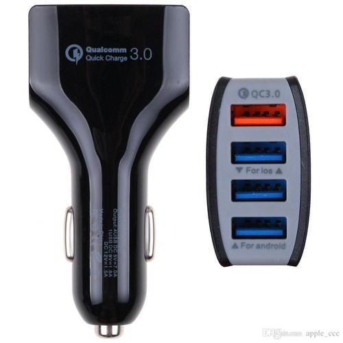 Fast Car Charger Multi Port 4-USB Quick Charge Adapter Socket Andriod iOS QC 3.0 - Picture 5 of 12