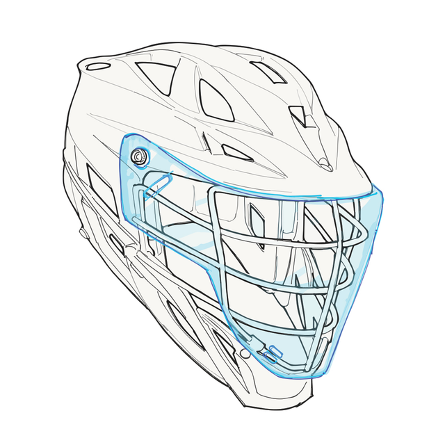 Cascade Lacrosse Adult Size Helmet Face Shield 3 Pack Fits S R CPXR