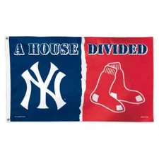 New York Yankees vs Boston Red Sox House Divided Logo Flag 3x5ft  MLB