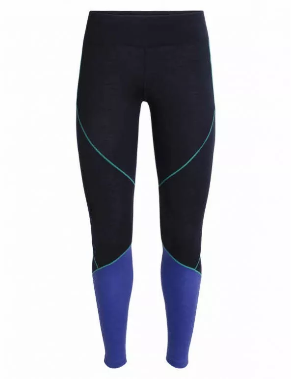 Icebreaker Women 200 Oasis Deluxe Leggings (S) Midnight Navy / Mystic /  Arctic