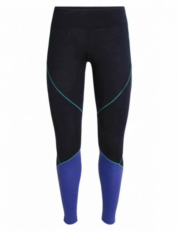 Icebreaker Women 200 Oasis Deluxe Leggings (S) Midnight Navy / Mystic / Arctic