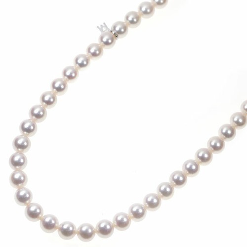 MIKIMOTO K18WG Pearl Necklace 8.0-8.5mm 