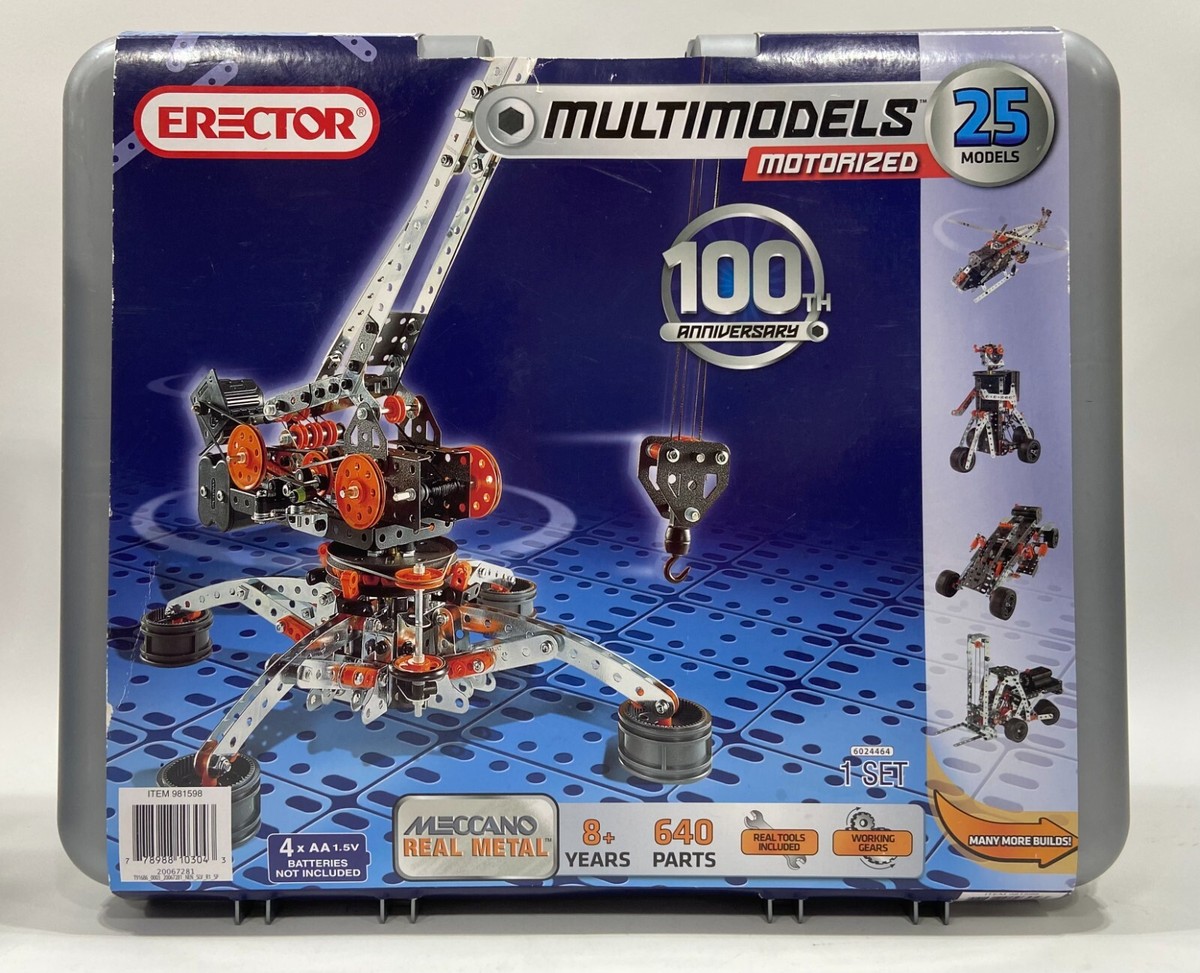 ERECTOR 100th Anniversary Multimodels Motorized 640-Pieces 25 Models 0570 981598