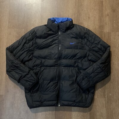 NIKE Alliance Flip It Reversible Puffer Jacket Black/Blue/Purple Mens XL