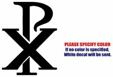 Chi Rho PX Christian Graphic Die Cut decal sticker Car Truck Boat Window 12"