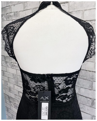 BNWT AX Paris Dress Size 12 Lace Pencil MIDI High Neck Evening Party Christmas - Picture 19 of 24
