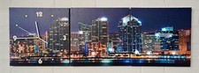 Large Battery analog Wall Clock 90cm With Quartz Movement LED Lights room deco