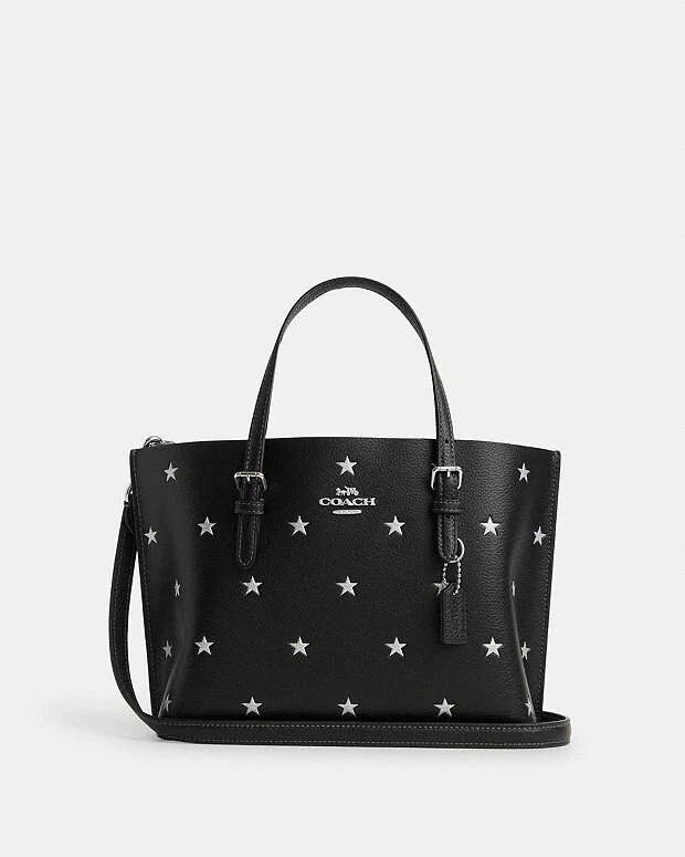 Borsa Coach Mollie 25 nuova con etichetta con stampa stelle CW022