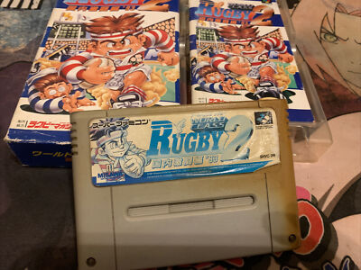 WORLD CLASS RUGBY 2 Super Famicom Nintendo sf Fadded Complete