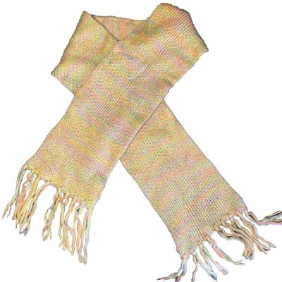 Forever 21 Chunky Thick Knitted Multicolor Rainbow Scarf Fringed Ends Boho  EUC
