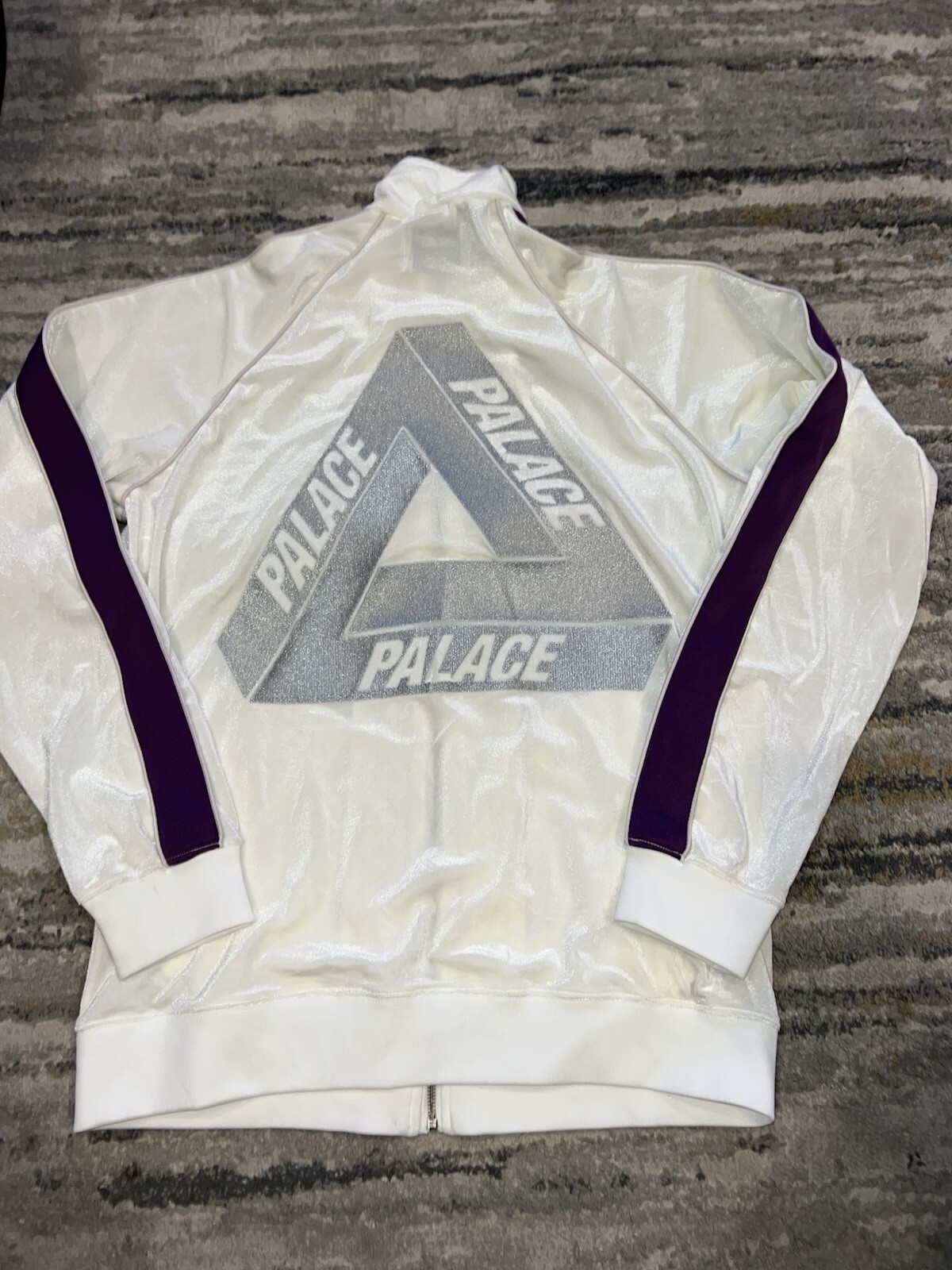 PALACE SKATEBOARDS  ELTON JOHN VELOUR TRACK TOP WHITE SIZE LARGE NWOT thumbnail 10