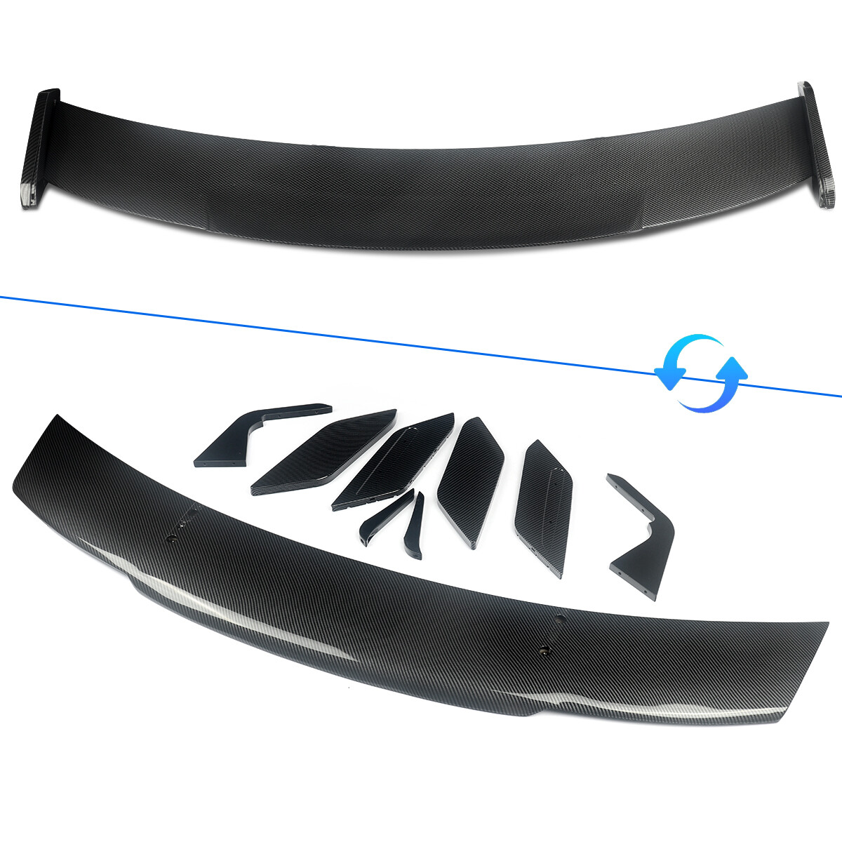 For Audi R8 GT V8 V10 2008-2015 Carbon Fiber Style Rear Trunk Spoiler Boot Wing