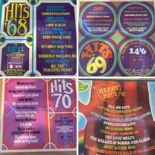 Heart Hits & '68 '69 '70 Compilation Vintage Vinyl x4 Job Lot Bundle Records