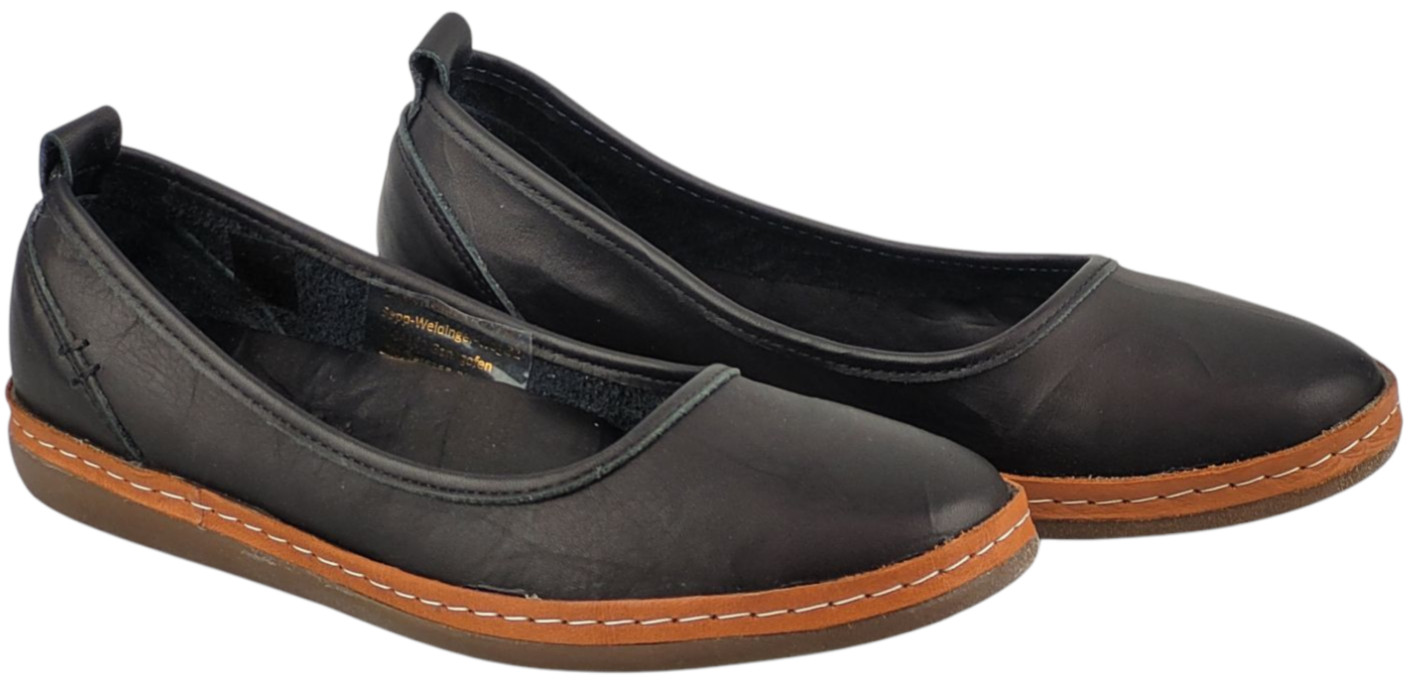 ANDREA CONTI Ballerina 0027107 schwarz Echtleder Wechselfußbett Damen Schuhe
