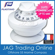 PLASTIMO OFFSHORE 55 WHITE COMPASS BRACKET MOUNT - Boat/Marine/Powerboats to 6M