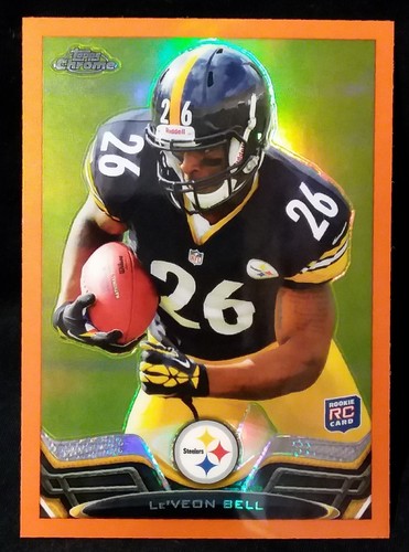 Le'veon Bell - 2013 Topps Chrome RC Orange Refractor - Pittsburgh Steelers - Picture 3 of 10