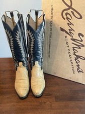 vintage larry mahan cowboy boots Mens Size 7 1/2 W/ Vintage Supports
