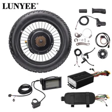 Ebike 48V 1500W 20" Fat Tire Rear Wheel Hub motor Conversion Kit sw900 LCD Set