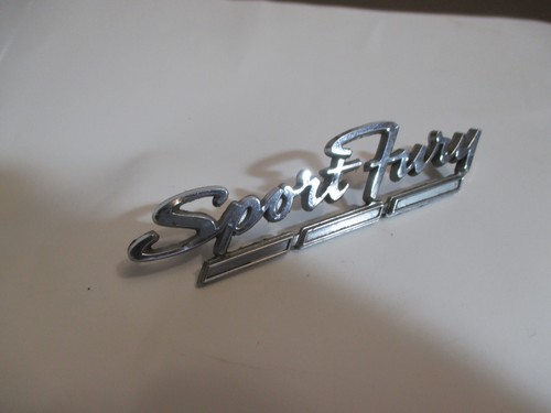 1965 1966 1967 PLYMOUTH SPORT FURY TRUNK EMBLEM 2839696 FACTORY ORIGINAL OEM