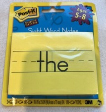 3M Company Post-IT Sight Word Post-It Notes On Laminated Paper Brand New Rare 