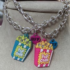JUSTICE BEST FRIENDS BRACELET SET POPCORN MOVIE NIGHT SHIMMERING SUPER CUTE 