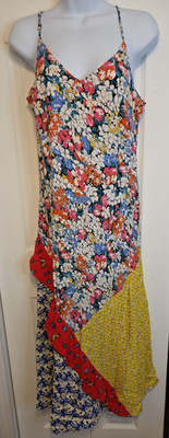 52 of 52 Conversations Anthropologie Dress M Colloquial Bias Patchwork Boho