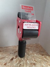 Red 3M Scotch 2 inch Packing Tape Gun Dispenser Padded Handle Used Once