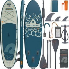 10' Inflatable Stand Up Paddleboard Double,3 Piece Adjustable Aluminum Paddle,