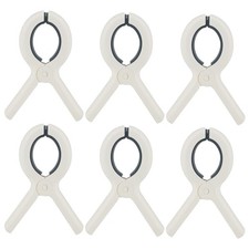 6-Pack Heavy Duty Plastic Beach Towel Clips Windproof Clamps for Laundry