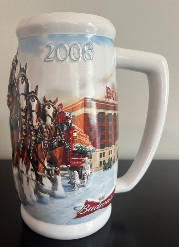 2008 Budweiser Holiday Stein Mug “75 Years of Proud Tradition” 75th Anniversary