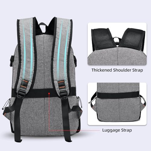 Travel Laptop Backpack Lightweight 15.6" Reflective Business Medium C+gray - Bild 6 von 7