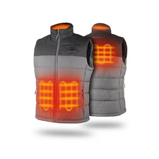 Men'S X-Large Gray 7.38-Volt Lithium-Ion Classic Heated Vest with One 4.8 Ah Bat