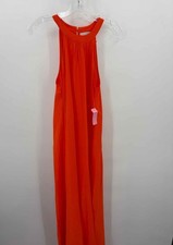 Pre-Owned Loft Orange Size Small Long Sleeveless Dress