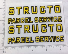Structo Parcel Service Delivery Van Truck Replacement Pair Stickers ST-128