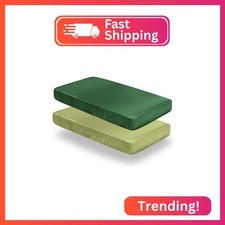 SiinvdaBZX 2 Pcs Satin Mini Crib Sheets 38 x 24In, Silky Soft Mini Portable Crib