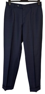 Ermenegildo Zegna MILA Pinstriped Dress Pants Men Fit 32x31 Pleated Wool/Viscose