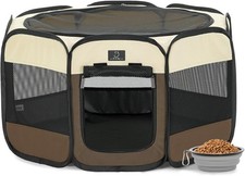 Dog Playpen Small Dogs  Puppies 29.92" Portable Indoor Outdoor Puppy Playpen