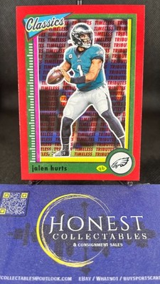 Jalen Hurts /75 (SP) - 2022 Panini Classics Red SP /75 #78