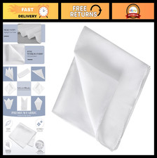 13" Men's 100 Mulberry Silk Handkerchiefs, White Pocket Square, Luxury Gift